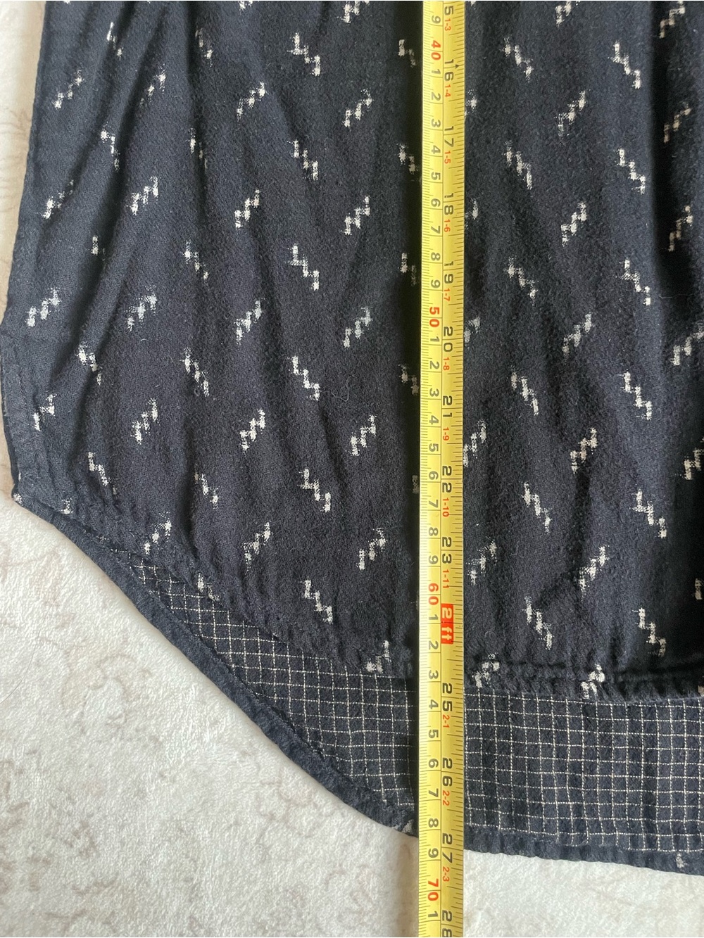 Madewell 100% Cotton Soft Black Patterned Button-Up - Picture 6 of 6